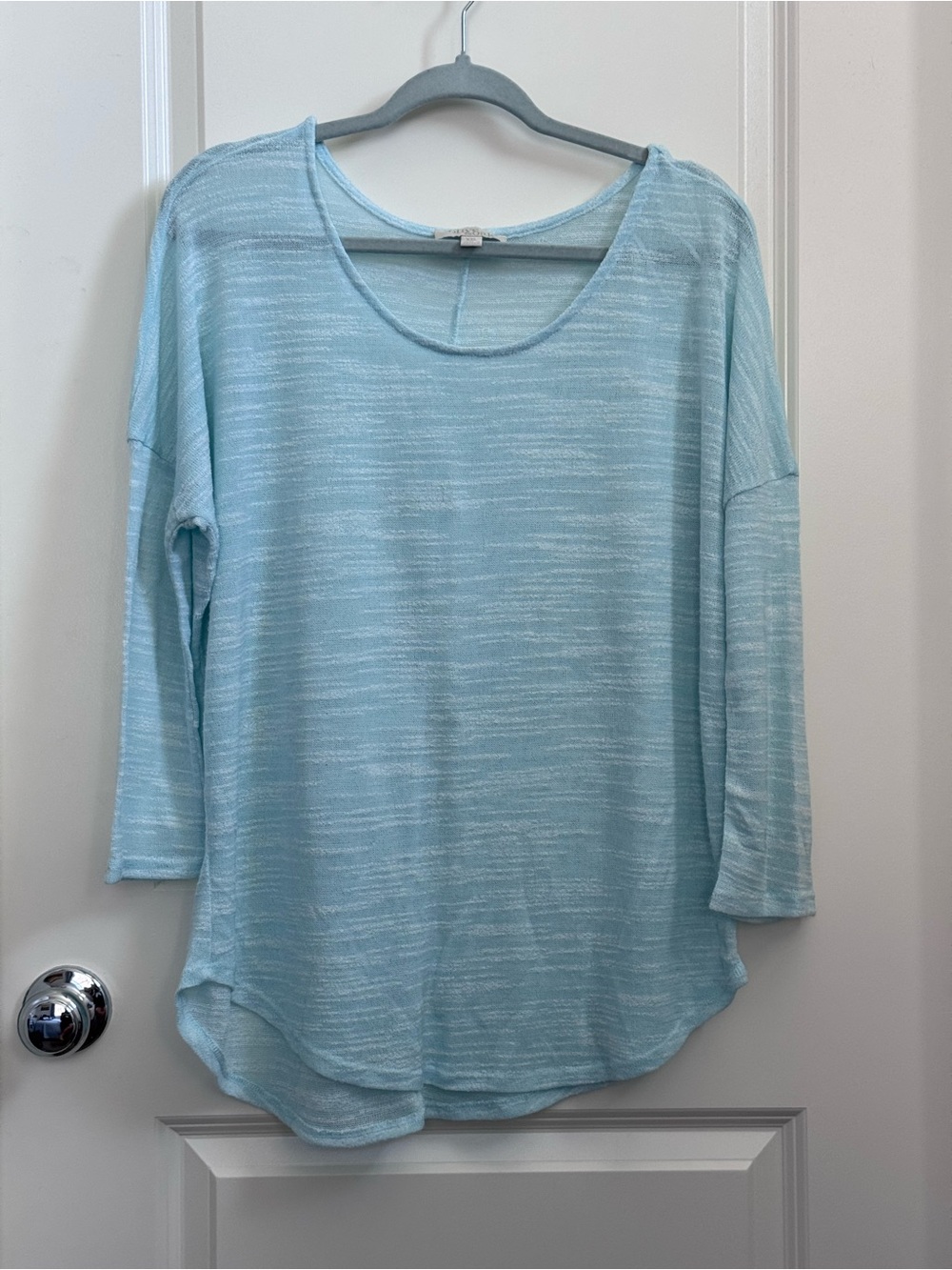 Olive & Oak Pale Blue Scoop Neck Long Sleeve Top